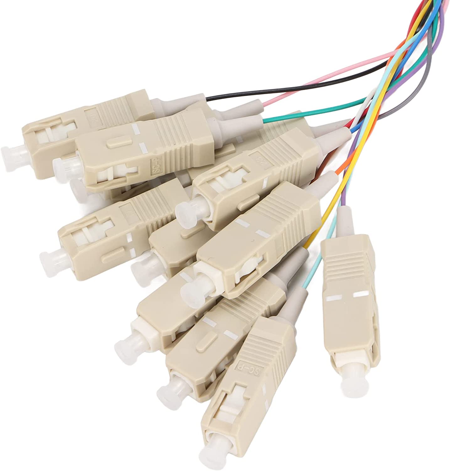 Set 12 Pigtail Fibra Ottica Multimodale OM4 SC 50/125 2 m - immagine 4