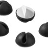 Set Fermacavo Adesivi da Scrivania Nero - immagine 3