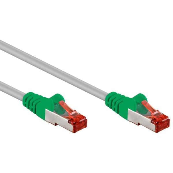 Cavo di rete Patch Cross in Rame Cat. 5e Verde/Grigio SF/UTP 0,5 mt - immagine 2