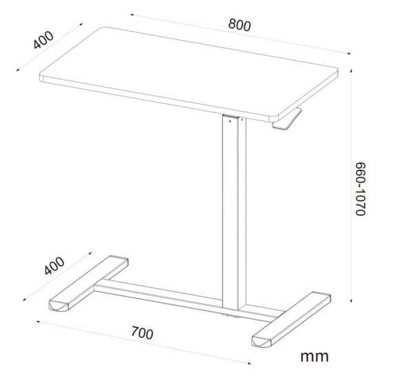 Sit-Stand Scrivania Compatta Postazione di Lavoro con Altezza Regolabile - immagine 2