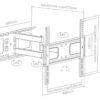 Supporto a Muro Universale Full-Motion per TV 32-55'' - immagine 2