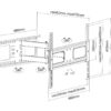 Supporto a Muro Universale per TV 37-70'' Full-Motion - immagine 3