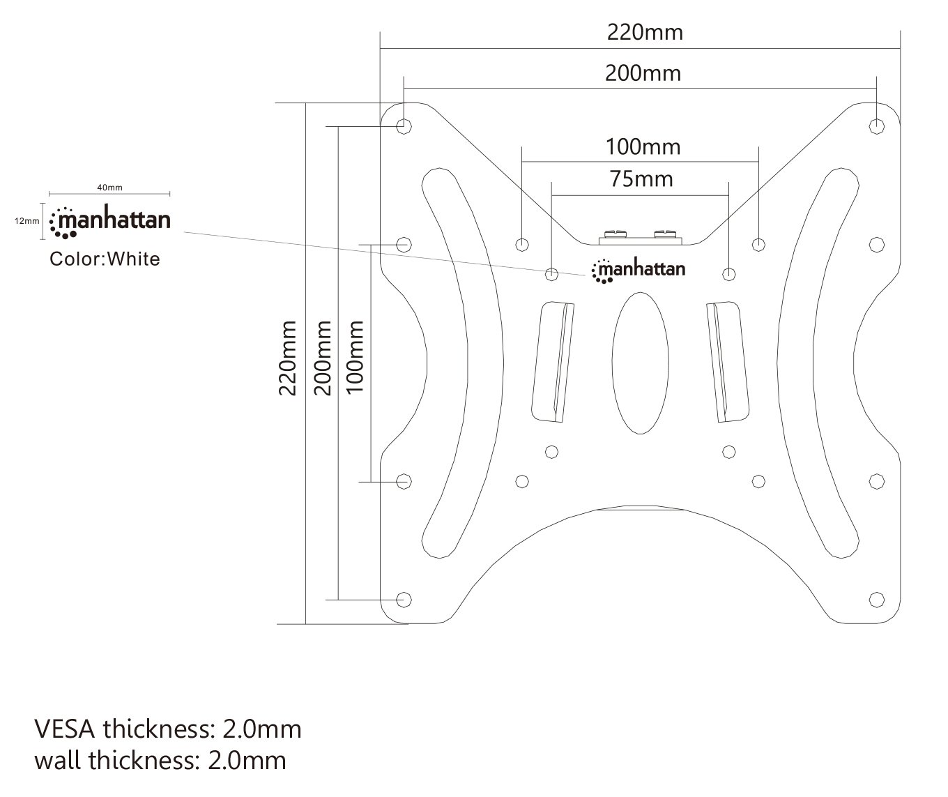 Supporto a Muro Universale Ultra Sottile per TV Flat-Panel 23-42'' - immagine 3