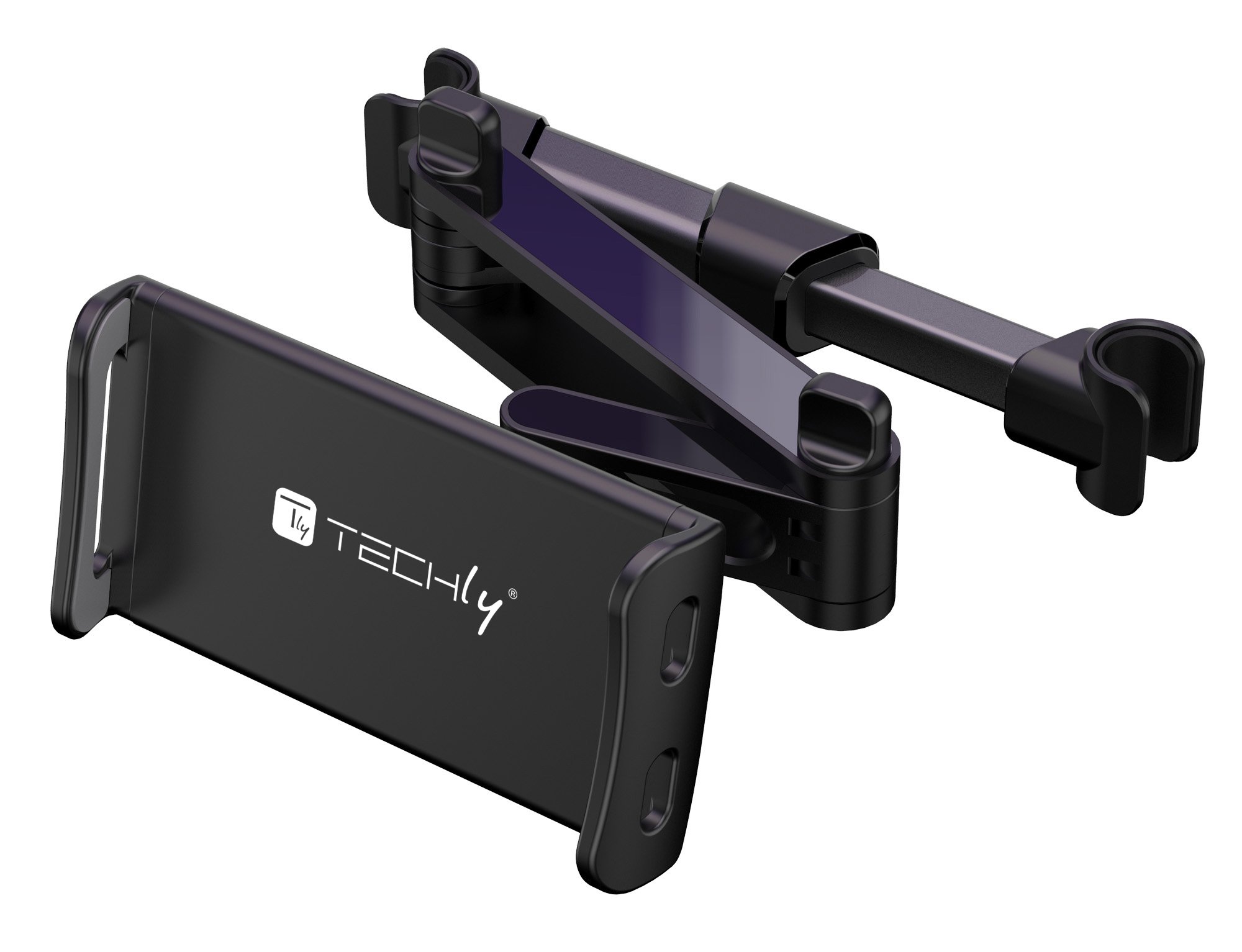 Supporto Tablet Smartphone Estensibile per Poggiatesta auto Rotazione 360° - immagine 3