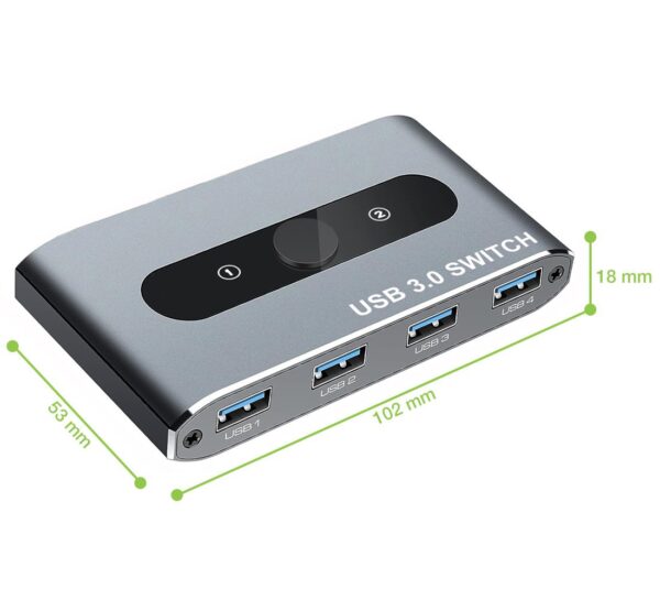 Switch USB 3.0 per 2 PC in 4 out - immagine 3