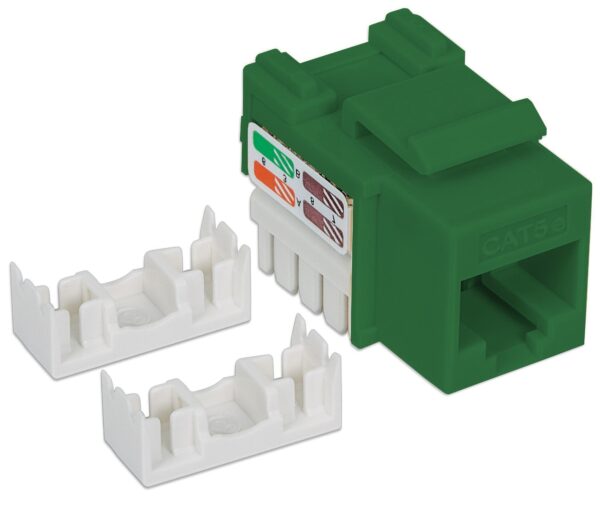 Frutto Keystone RJ45 Cat5e UTP Verde - immagine 3