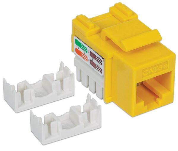 Frutto Keystone RJ45 Cat5e UTP Giallo - immagine 3