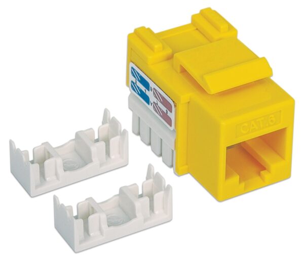 Frutto Keystone RJ45 Cat.6 UTP non schermato Giallo - immagine 3