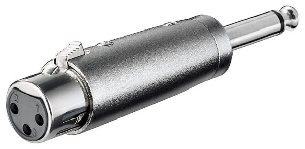 Adattatore XLR Cannon Femmina ad Audio 6,35mm Maschio Mono