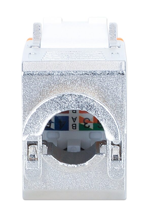 Frutto Keystone RJ45 Cat.6A 10G Slim STP Toolless Arancione - immagine 4