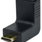 Adattatore HDMI Mini C Femmina a Mini C Maschio Angolato Nero