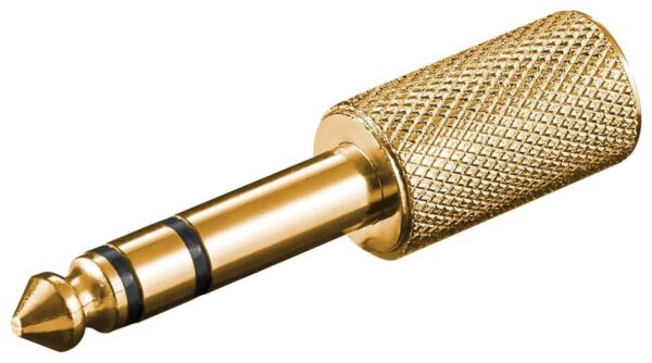 Adattatore audio stereo 6,35 mm a 3,5 mm metallo