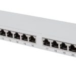 Pannello Patch 24 posti 19'' 0.5U Cat6 FTP Grigio