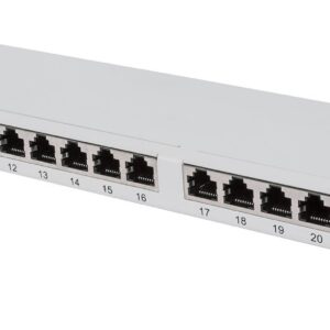 Pannello Patch 24 posti 19'' 0.5U Cat6 FTP Grigio