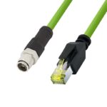 Cavo di Rete Industriale M12 RJ45 Cat. 6A SFTP PUR 1m