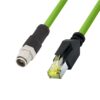 Cavo di Rete Industriale M12 RJ45 Cat. 6A SFTP PUR 2m