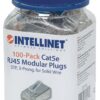Confezione da 100 Plug Modulari RJ45 Cat.5e STP