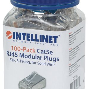 Confezione da 100 Plug Modulari RJ45 Cat.5e STP