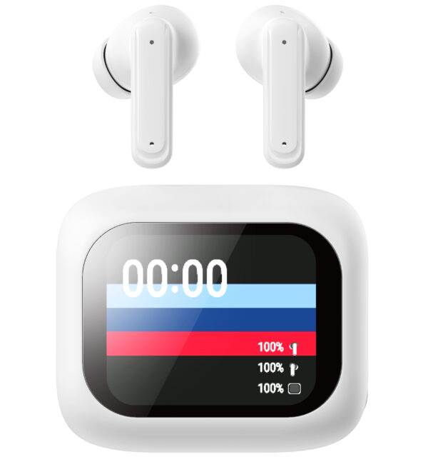 Cuffie Auricolari BT con Custodia Smart Touch Screen LCD Cancellazione Attiva del Rumore ANC - immagine 6