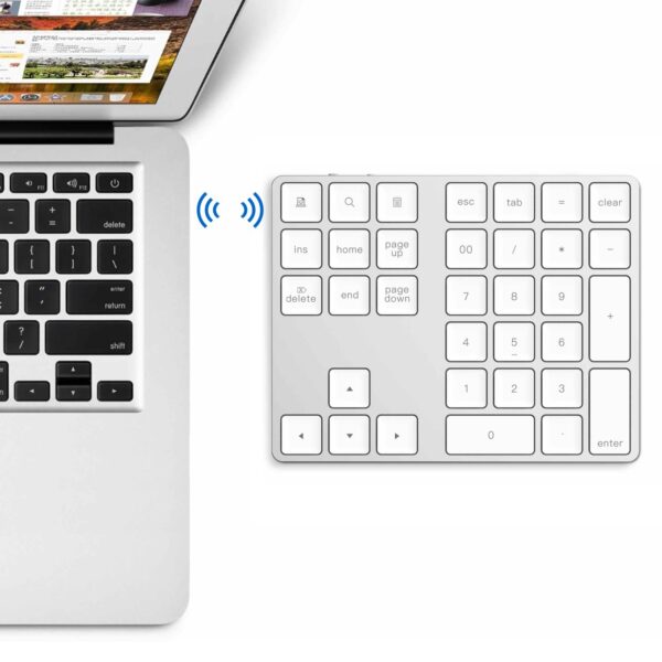 Tastierino Numerico BT V3.0 Wireless 34 Tasti Argento - immagine 4