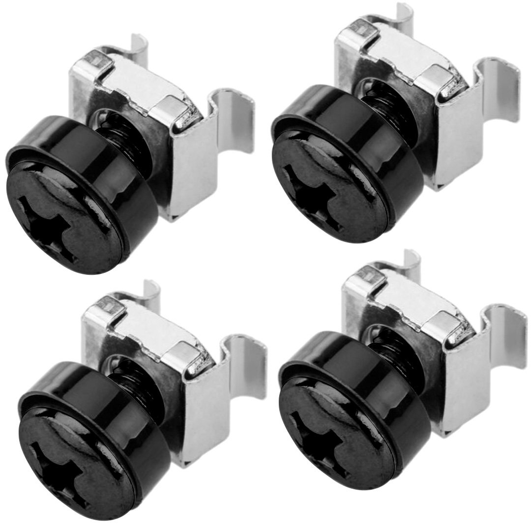 Kit Set 50 Viti 50 Dadi e 50 Rondelle per Montaggio Rack Nero