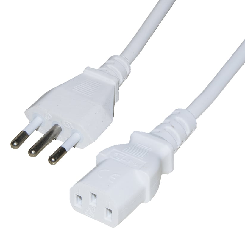 Cavo Alimentazione C13 F a Italiana 1,8 m Bianco