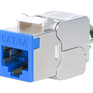 Frutto Keystone RJ45 Cat.6A 10G Slim STP Toolless Blu