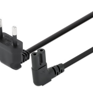Cavo Alimentazione C7 a Italiana Angolati 3 m Nero