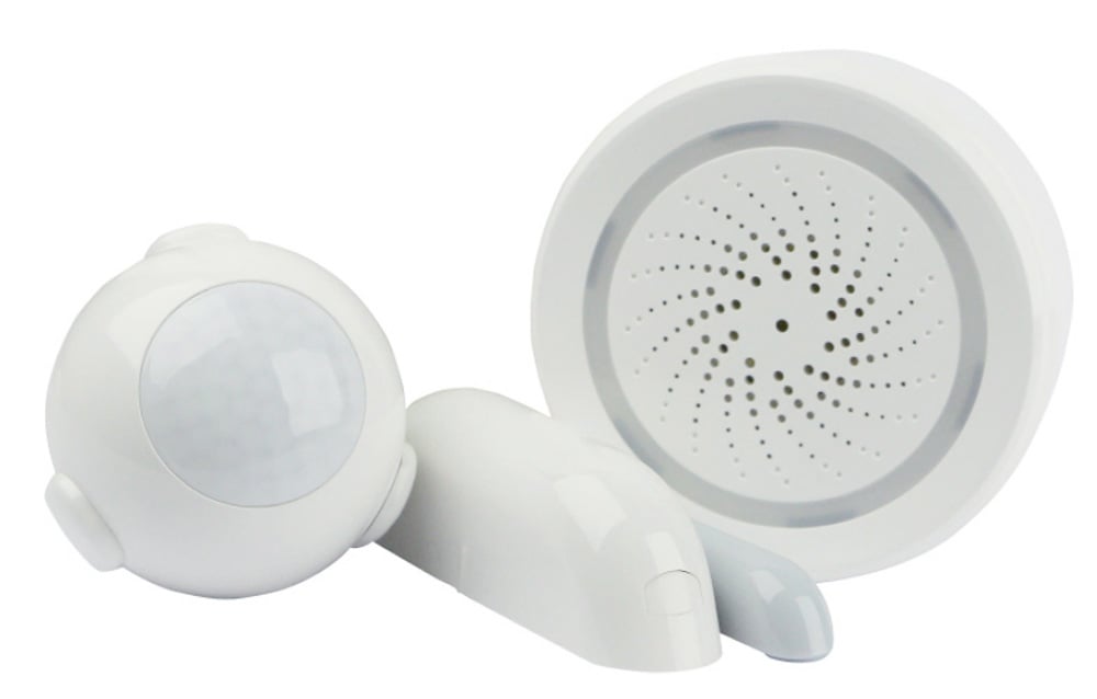 Kit Antifurto Sensore di Movimento a Sirena e 2 Sensori Porta/Finestra