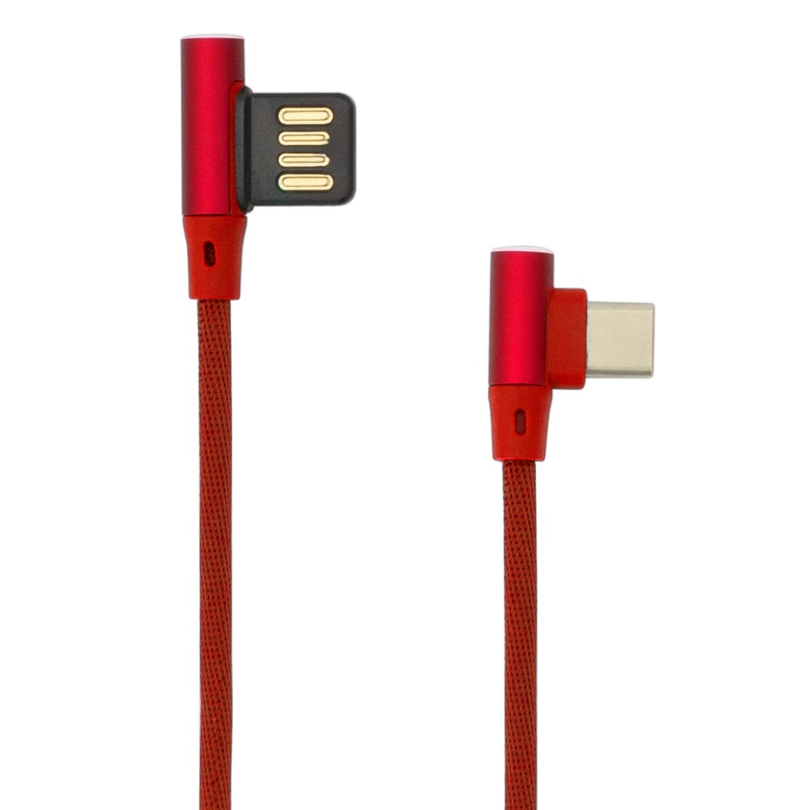 Cavo USB Angolato 90° USB A/USB-C 1.5m Rosso