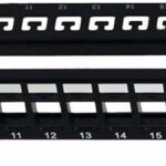Pannello Patch Modulare Senza Frutti 24 Posti 1U Nero
