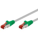 Cavo di rete Patch Cross in Rame Cat. 6 Verde/Grigio SF/UTP 1 m