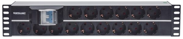 Multipresa 15 Posti da Rack 19'' 2U con Spina Schuko Angolata 2U
