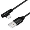 Cavo HighSpeed USB-C™ Maschio Angolato/USB-A Maschio Dritto 1m Nero