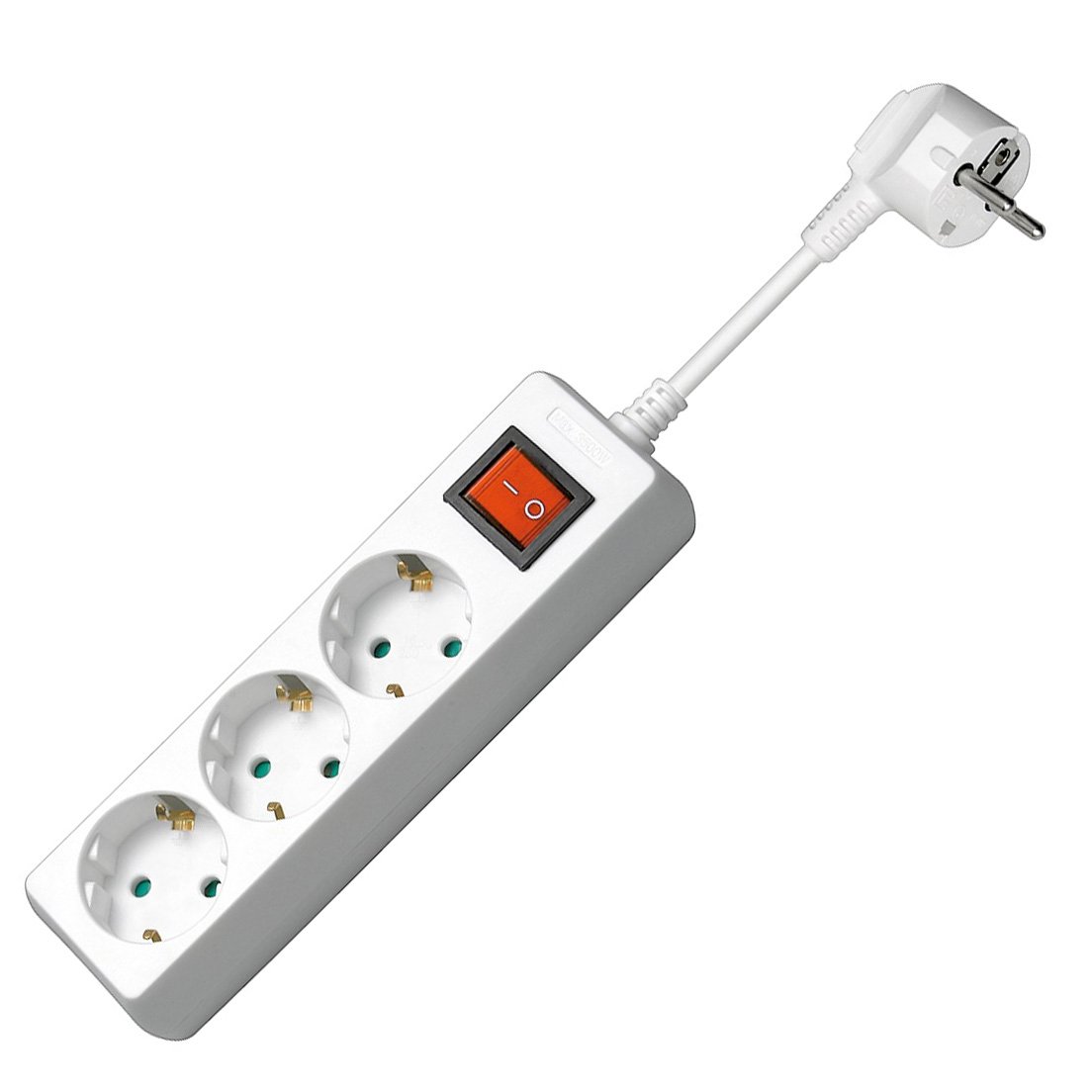 Multipresa 3 Posti Schuko con Interruttore e Cavo 3 metri