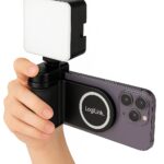 Impugnatura Magnetica per Smartphone con Telecomando Wireless e Luce a 3 Livelli di Luminosità