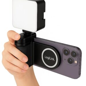 Impugnatura Magnetica per Smartphone con Telecomando Wireless e Luce a 3 Livelli di Luminosità