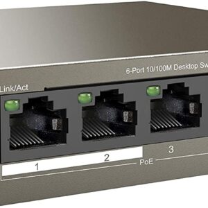 Switch Desktop 6 porte 10/100M con 4 Porte PoE 63W TEF1106P4-63W