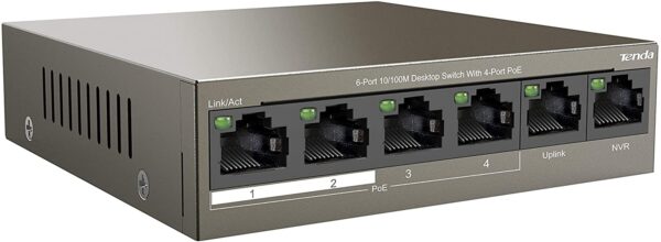 Switch Desktop 6 porte 10/100M con 4 Porte PoE 63W TEF1106P4-63W