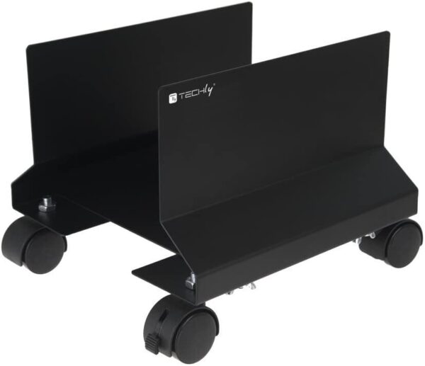 Supporto per PC in Acciaio con Ruote Nero