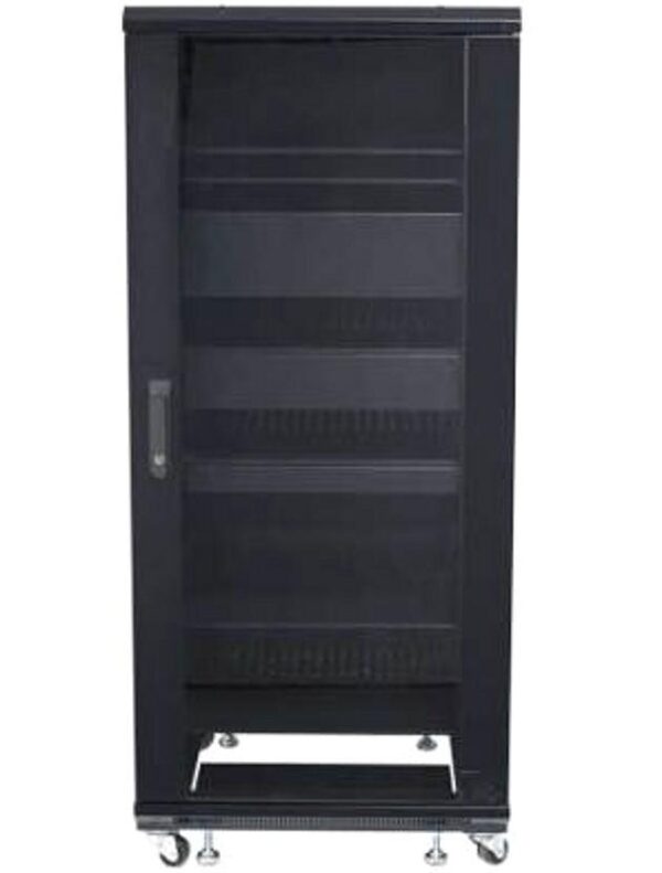 Armadio Rack 19'' 600x600 27U per Audio Video Nero - immagine 4