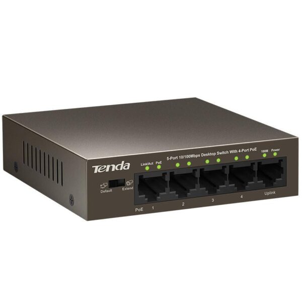 Switch Desktop 5 Porte 10/100 con 4 Porte PoE TEF1105P - immagine 3
