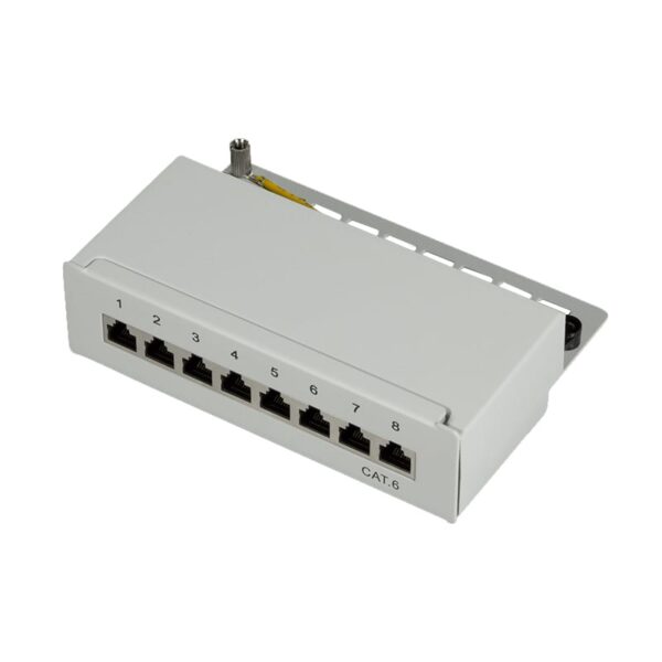 Pannello Patch 8 Porte Cat. 6 STP Grigio - immagine 3