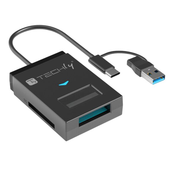 Adattatore USB-A/USB-C™ a NVME/SATA M.2 con Lettore Memorie SD/TF - immagine 4