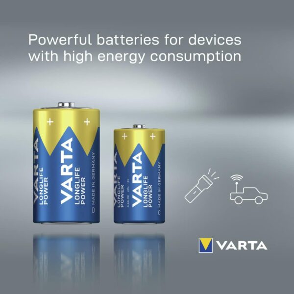 Blister 2 Batterie 1.5V Longlife Power Alcalina C Mezza Torcia - immagine 3