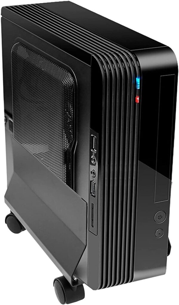 Supporto per PC in Acciaio con Ruote Nero - immagine 4