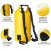 Sacca Impermeabile 20L Dry Bag con Tracolla Regolabile Giallo - immagine 4