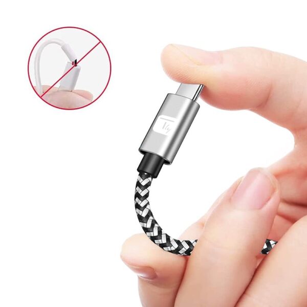 Cavo USB-C™ Maschio 2.0 / USB-C™ Maschio Angolato 3A 2 m Alluminio - immagine 4