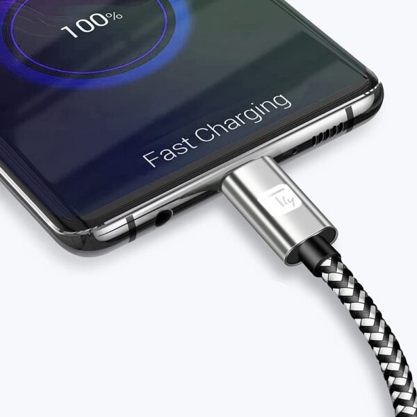Cavo USB A Maschio 2.0 / USB-C™ Maschio 3A 0,5 m Alluminio - immagine 4