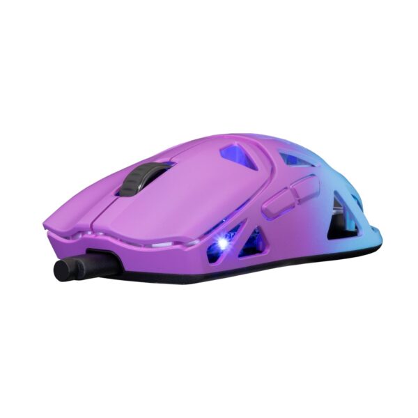 Mouse Ottico Wireless Gaming 24000 Dpi Retroilluminazione DPI LED Blu Viola, DAGONET-BLP - immagine 4